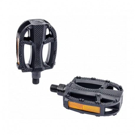 Pédale enfant/adolescent XLC noire, 1/2", réflecteurs