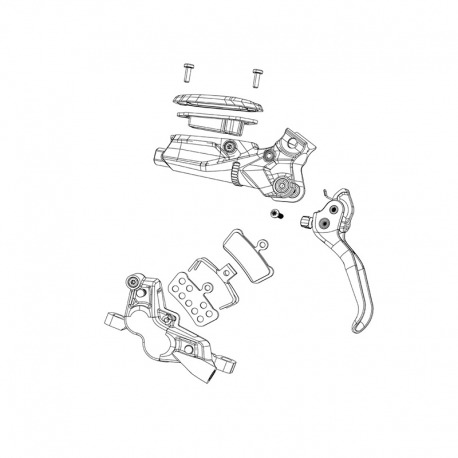 Levier de frein aluminium V2 Black Guide R/RE