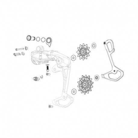 chape intérieure p.dérailleur arrièreX01Eagle AXS Polar incl.vis, 11.7518.092.003