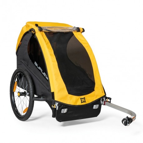 Remorque pour enfants Burley Bee jaune, simple