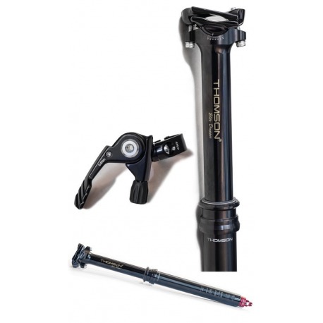 Tige de selle télescopique Thomson Covert Black Ø 30,9 mm, noire, débattement de 150 mm