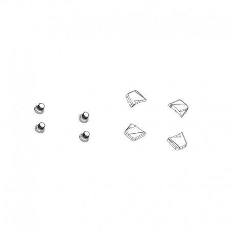 kit vis plateau Sram 4x2 BCD 94/107 11.6918.004.003,M8x4,75x8,75,acier,noir