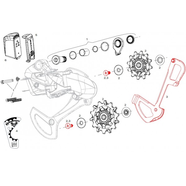 chape intérieure p.dérailleur arrièreXX1Eagle AXS Lunar incl.vis, 11.7518.092.002