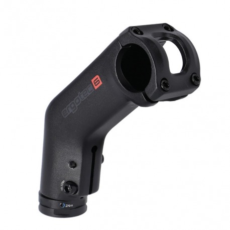 Potence A-Head Ergotec High Barracuda 6 alu, noir, 1 1/8", Ø 31.8mm, 110mm, 45°