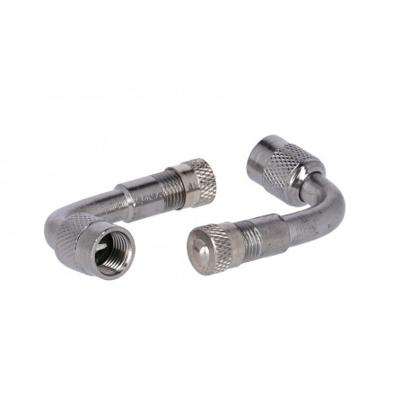 Rallonge de valve AV 46-90° acier avec écrou tournant 2 unités en sachet
