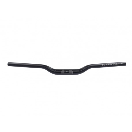 Guidon Ergotec H-Bar S aluminium, Ø 31,8mm, 620mm, noir/mat, 8°