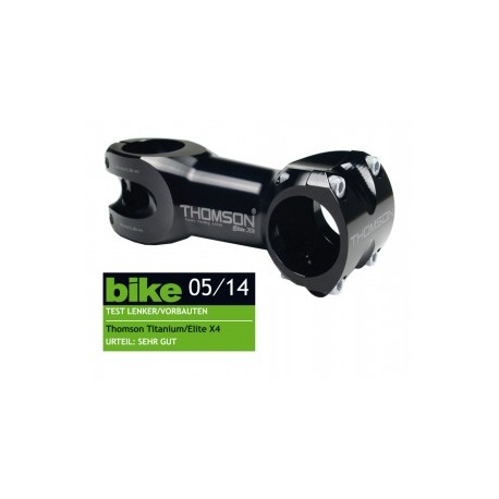 Potence Thomson Elite X4 A-Head noir 1-1/8" x 0° x 60mm x 31.8mm p. guidon