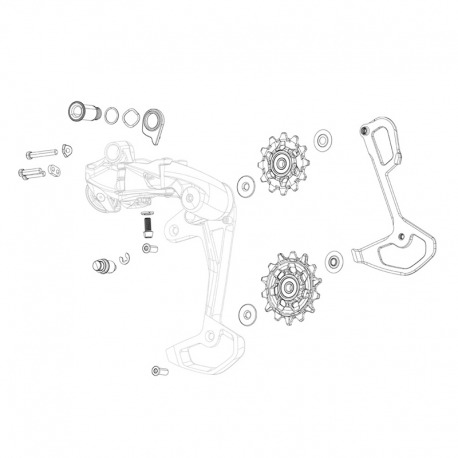 Kit vis SRAM arrière droit.Force XPLR eTap AXS.11.7518.093.010