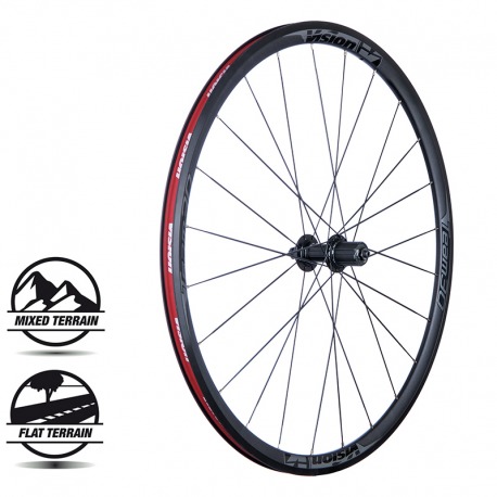 PAIRE DE ROUES VISION TEAM 30 PNEU TUBELESS SHI11V