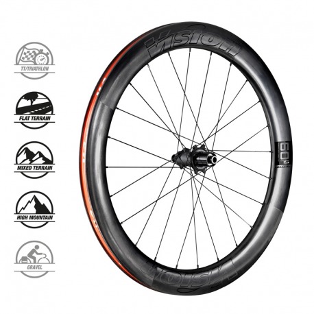 JEU DE ROUES VISION METRON 60 SL DISCO CL TUB.SH.11V CA