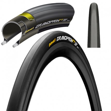 Pneu Continental GRAND PRIX TT 700x25C PLIABLE Noir