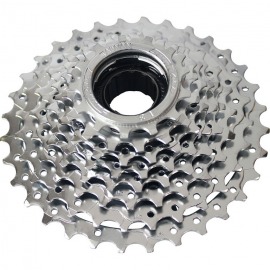 Cassette SunRace MFE60 8 vitesses, 13-28 dents, chromée