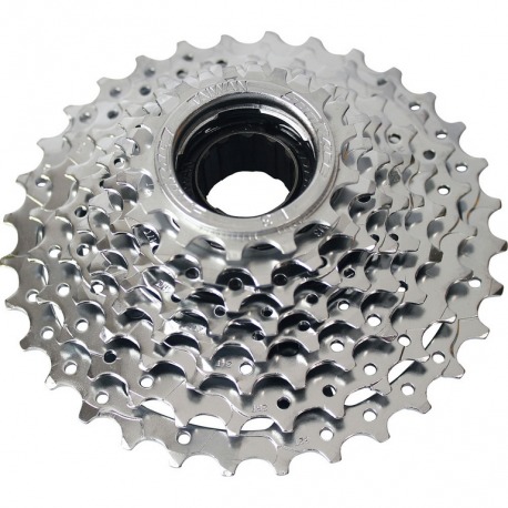 Cassette SunRace MFE60 8 vitesses, 13-28 dents, chromée