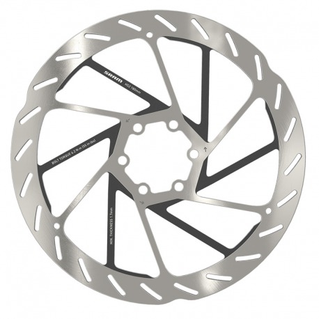 DISQUE DE FREIN SRAM HS2 6 TROUS 180mm ARGENT/NOIR