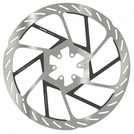 DISQUE DE FREIN SRAM HS2 6 TROUS 220mm ARGENT/NOIR