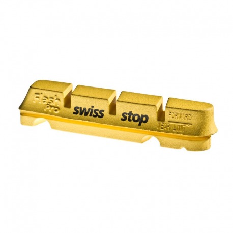 KIT 4 CHAUSSURES SWISSSTOP FLASH JAUNE - CARBONE