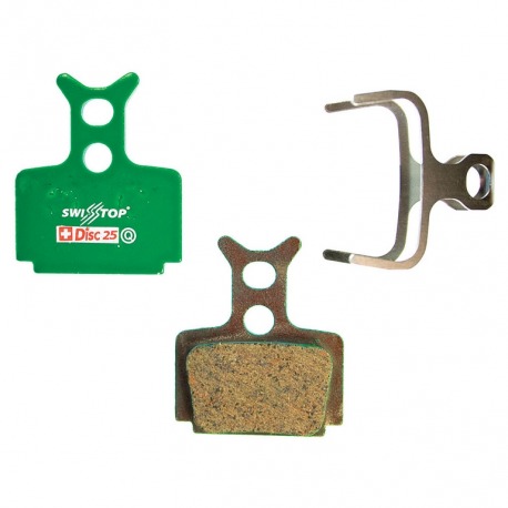 JEU DE PLAQUETTES DE FREIN ORGANIQUES SWISSSTOP DISC 25