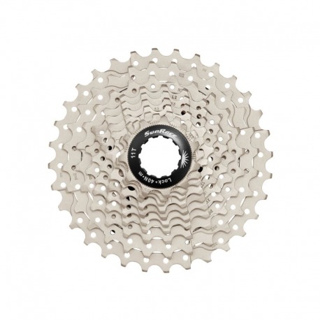 CASSETTE SUNRACE ACIER NOIR METAL 10V.(11-32)