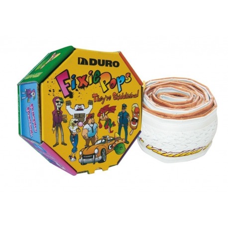 Pops Fixie Pneu Dur 700x24C Souple Vanilla Rage/Blanc