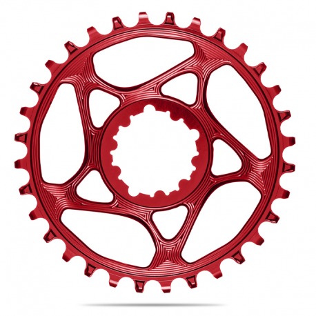 PLATEAU EN ALUMINIUM ROUGE ABSOLUTE BLACK 34T DIRECT MOUNT SRAM 1x10-12V