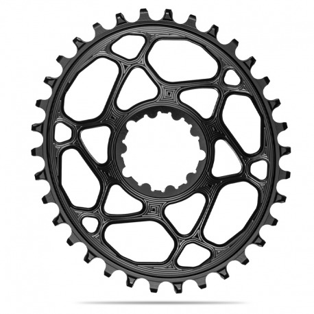 PLATEAU OVALE NOIR ABSOLU 34T DIRECT MOUNT 3mm OFFSET 148 BOST SRAM 1x10-12V ALUMINIUM NOIR