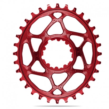PLATEAU OVALE NOIR ABSOLU 32T DIRECT MOUNT 3mm OFFSET 148 BOST SRAM 1x10-12V ROUGE ALUMINIUM