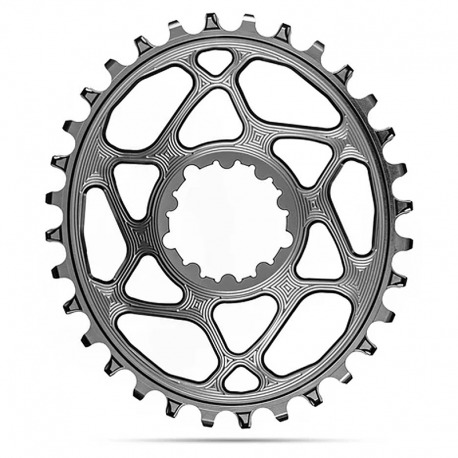 PLATEAU OVALE NOIR ABSOLU 30T DIRECT MOUNT 3mm OFFSET 148 BOST SRAM 1x10-12V ALUMINIUM TITANE