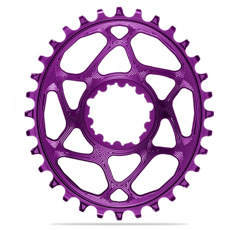 PLATEAU OVALE NOIR ABSOLU 30T DIRECT MOUNT 3mm OFFSET 148 BOST SRAM 1x10-12V ALUMINIUM VIOLET
