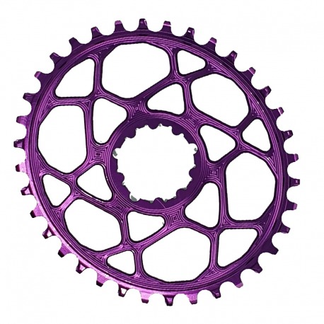 PLATEAU OVALE NOIR ABSOLU 36T DIRECT MOUNT 3mm OFFSET 148 BOST SRAM 1x10-12V ALUMINIUM VIOLET