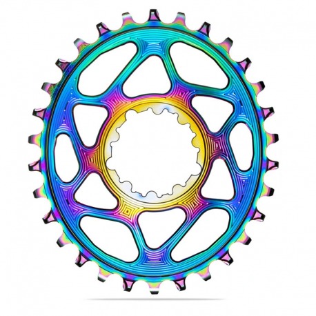 PLATEAU OVALE ABSOLUTE BLACK 30T DIRECT MOUNT 3mm OFFSET 148 BOST SRAM 1x10-12V RAINBOW ALUMINIUM