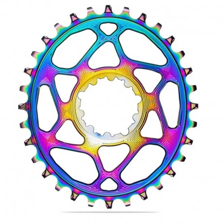 PLATEAU OVALE ABSOLUTE BLACK 32T DIRECT MOUNT 3mm OFFSET 148 BOST SRAM 1x10-12V RAINBOW ALUMINIUM