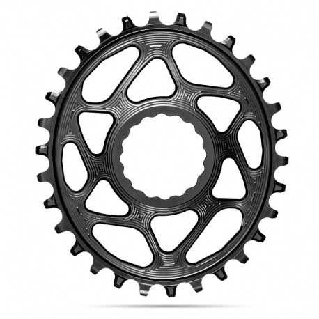PLATEAU ABSOLUTE BLACK OVALE 30T DIRECT MOUNT 3 mm OFFSET 148 BOST SRAM 1x12V CHAIN HG+ ALUM.BLACK