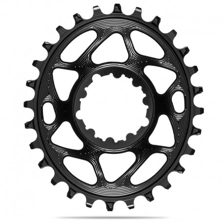 PLATEAU OVALE NOIR ABSOLU 28T DIRECT MOUNT 6 mm DEPORT SRAM 1x10-12V ALUMINIUM NOIR