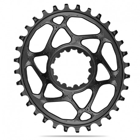 PLATEAU OVALE ABSOLUTE BLACK 32T DIRECT MOUNT 6 mm OFFSET SRAM 1x10-12V ALUMINIUM NOIR