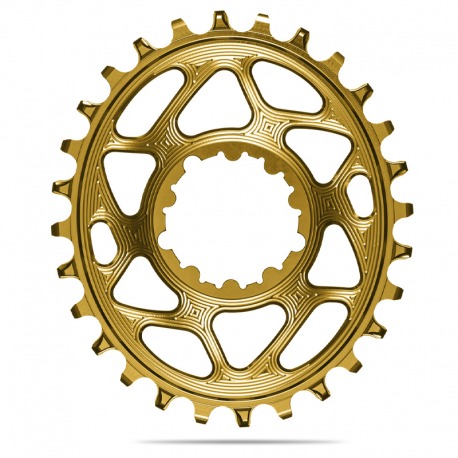 PLATEAU OVALE NOIR ABSOLU 28T DIRECT MOUNT 6 mm DEPORT SRAM 1x10-12V ALUMINIUM OR