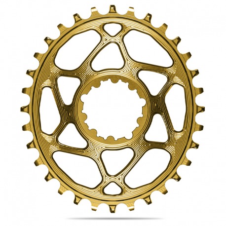 PLATEAU OVALE NOIR ABSOLU 34T DIRECT MOUNT 6 mm DEPORT SRAM 1x10-12V ALUMINIUM OR