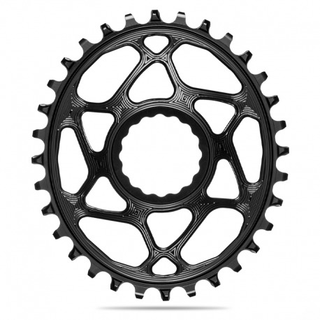 PLATEAU OVALE NOIR ABSOLU 36T DIRECT MOUNT 6 mm DECALAGE RACE-FACE 1x10-12V ALUMINIUM NOIR