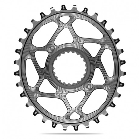 CANAL OVALE NOIR ABSOLU 34T DIRECT MOUNT SHIMANO XTR GRIS ALUMINIUM