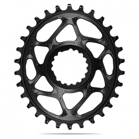 PLATEAU OVALE NOIR ABSOLU 30D DIRECT MOUNT CANNONDALE HOLLOWGRAM 1x10-12V ALUMINIUM NOIR