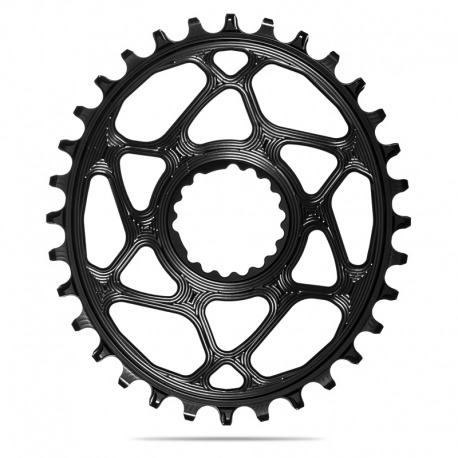 PLATEAU OVALE NOIR ABSOLU 32D DIRECT MOUNT CANNONDALE HOLLOWGRAM 1x10-12V ALUMINIUM NOIR