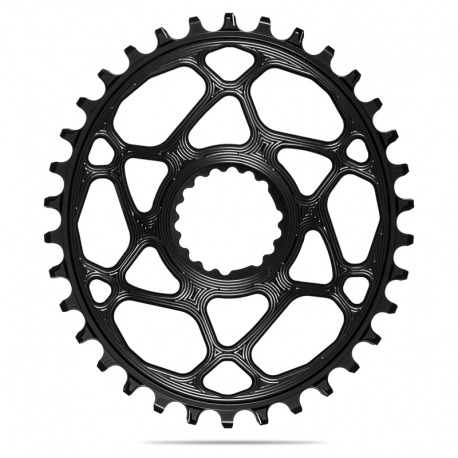 PLATEAU OVALE NOIR ABSOLU 34D DIRECT MOUNT CANNONDALE HOLLOWGRAM 1x10-12V ALUMINIUM NOIR