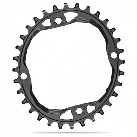 PLATEAU OVALE NOIR ABSOLU 32D 104BCD 4 BRAS R.INT.SHIMANO 1x12V HG+ ALUMINIUM NOIR