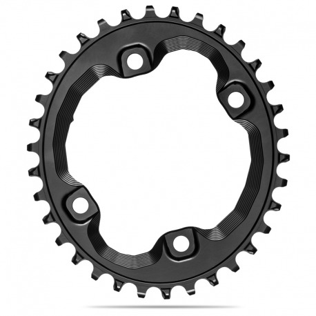 PLATEAU OVALE NOIR ABSOLU 34T 96BCD 4 BRAS ASYMETRIQUE SHIMANO XT M8000 ALUMINIUM