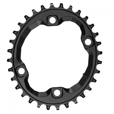 PLATEAU OVALE NOIR ABSOLU 36T 96BCD 4 BRAS ASYMETRIQUES SHIMANO XT M8000 HG+ ALUMINIUM NOIR