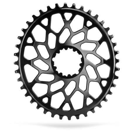 PLATEAU OVALE NOIR ABSOLU 38T DIRECT MOUNT 3mm OFFSET CX SRAM 1x10/12V ALUMINIUM NOIR
