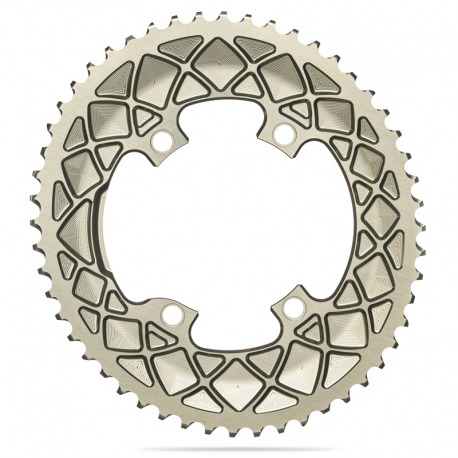 PLATEAU OVALE NOIR ABSOLU 52D 110BCD 4 BRAS ASYMETRIQUES SHIMANO 9100/8000 AL.CH