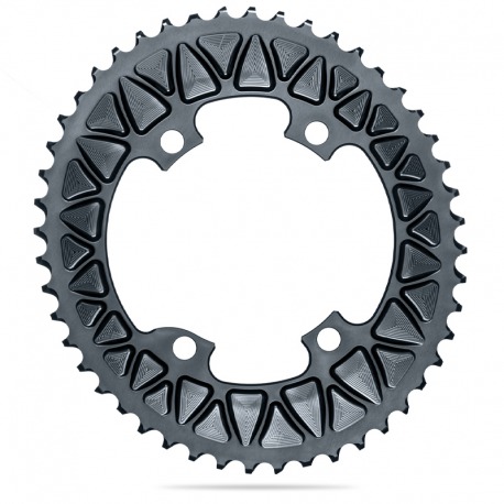 PLATEAU OVALE NOIR ABSOLU 48T 110BCD 4 BRAS SUBCOMP.SHIMANO 2x9-11V AL.G