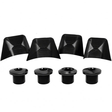 KIT BOULONS/ÉCROUS DE PLATEAU ABSOLUTE BLACK DURA ACE BLACK