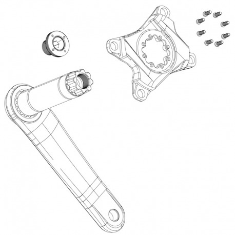 PROTECTEUR DE PLATEAU SRAM AERO GUARD S350 5 BRAS
