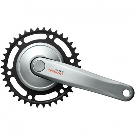 PÉDALIER/CANAL SHIMANO NEXUS 170mm 38T ALU/ACIER ARGENT